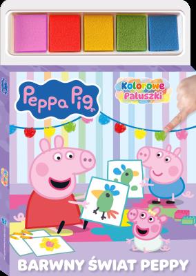 Okładka książki Barwny świat Peppy. Świnka Peppa. Kolorowe Paluszki