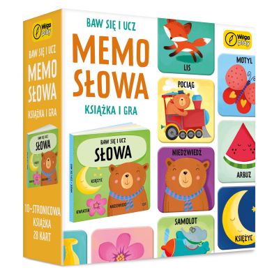 Opakowanie Baw się i ucz Memo Słowa Gra i książka