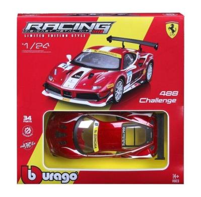 Opakowanie Bburago Model 1:24 Ferrari Racing 488 Challenge czerwony