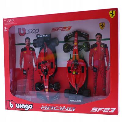 Opakowanie Bburago Model 1:24 Ferrari SF-23 Leclerc Sainz zestaw bolidów F1 18-26817