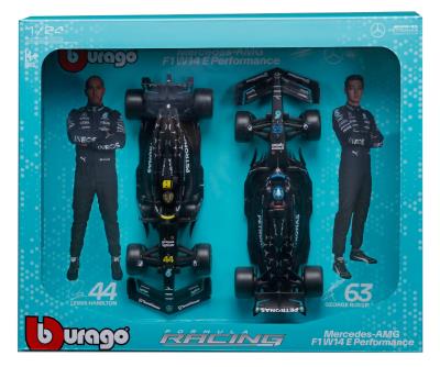 Opakowanie Bburago Model 1:24 Mercedes AMG W14 Hamilton Russell zestaw bolidów F1 18-28062