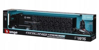 Opakowanie Bburago Model 1:43 F1 + SemiTruck Mercedes AMG Russell 18-38402