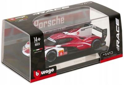 Bburago Model 1:43  PORSCHE 963  WHITE/RED. Wydawca: BBurago. SmakLiter.pl Opakowanie Bburago Model 1:43  PORSCHE 963  WHITE/RED