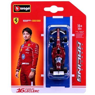 Opakowanie Bburago Model 1:64 BOLID F1 Ferrari SF-25 2025 Charles Leclerc 18-56801