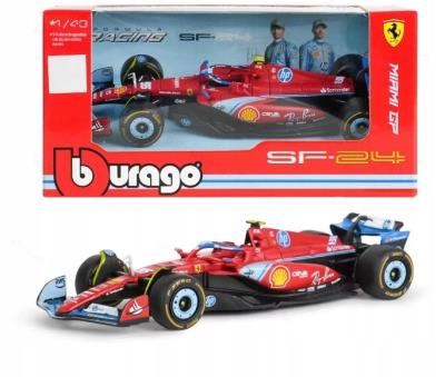 Opakowanie BBURAGO MODEL BOLID F1 Ferrari SF-24 GP Miami 2024 Carlos Sainz 1:43