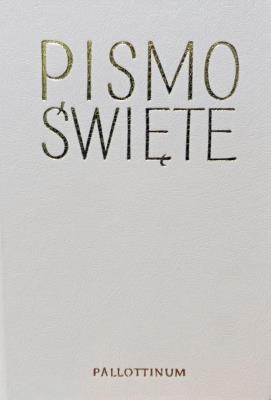 Okładka książki Biblia Pielgrzyma oprawa eko. biała paginatory