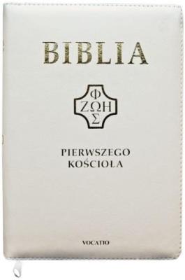 Biblia pierwszego Kościoła z paginat. suwak biała. Autor:   Praca zbiorowa. SmakLiter.pl Okładka książki Biblia pierwszego Kościoła z paginat. suwak biała