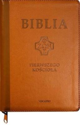 Okładka książki Biblia pierwszego Kościoła z paginat. suwak karmel