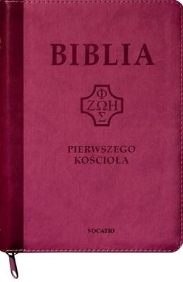 Biblia pierwszego Kościoła z paginat. suwak róż. Autor:   Praca zbiorowa. SmakLiter.pl Okładka książki Biblia pierwszego Kościoła z paginat. suwak róż