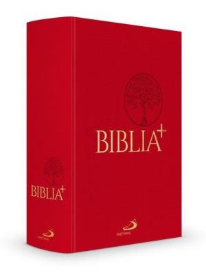 Okładka książki Biblia Plus płótno czerwona