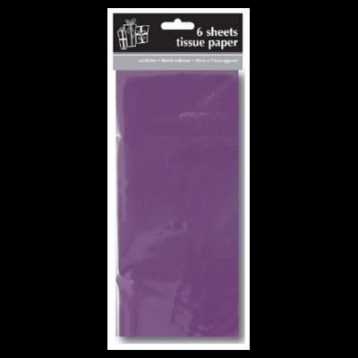 Opakowanie Bibuła 50x70 cm Fioletowa 6 arkuszy