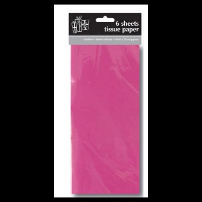 Opakowanie Bibuła 50x70 cm Fuksja 6 arkuszy