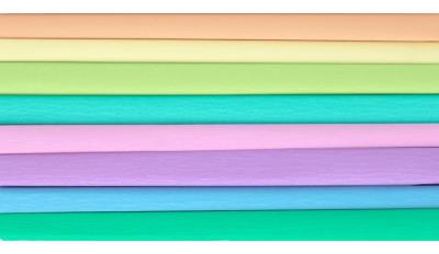 Opakowanie Bibuła marszczona 25x100cm pastelowa 8 kolorów Happy Color