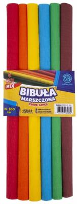 Opakowanie Bibuła marszczona 25x200cm, MIX (6szt) ASTRA