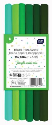 Opakowanie Bibuła marszczona Jungle mini mix 6szt 200x25cm