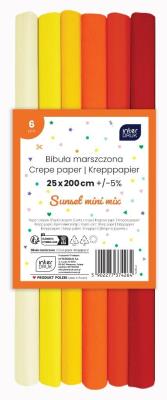 Opakowanie Bibuła marszczona Sunset mini mix 6szt 200x25cm