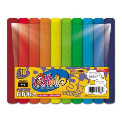 Bibuła mini mini premium 12x200cm 10 kolorów. Wydawca: Alfa Pastello. SmakLiter.pl Opakowanie Bibuła mini mini premium 12x200cm 10 kolorów