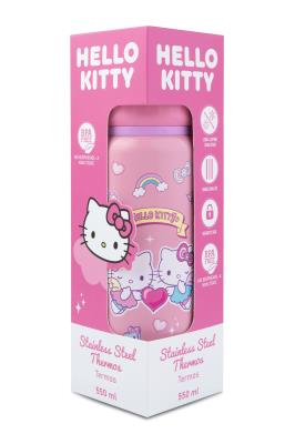 Opakowanie Bidon 550ml metalowy termos Hello Kitty Light Pink