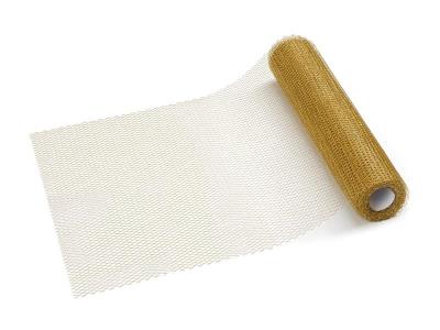 Bieżnik siatka złoty 0,36x9m. Wydawca: PartyDeco. SmakLiter.pl Opakowanie Bieżnik siatka złoty 0,36x9m