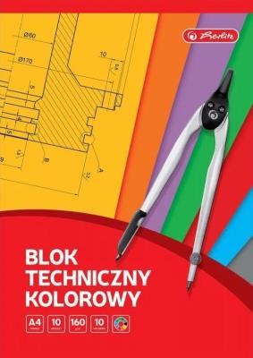 Blok A4/10K techniczny kolorowy (20szt) HERLITZ. Wydawca: HERLITZ. SmakLiter.pl Opakowanie Blok A4/10K techniczny kolorowy (20szt) HERLITZ