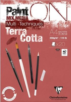 Opakowanie Blok A4 papier w kolorze terakoty 250g 20ark