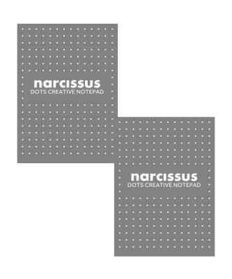 Opakowanie Blok A5 60k kropki Narcissus szary klejony z góry 2 sztuki