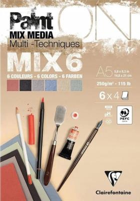 Opakowanie Blok A5 papierów mix6 250g 24ark