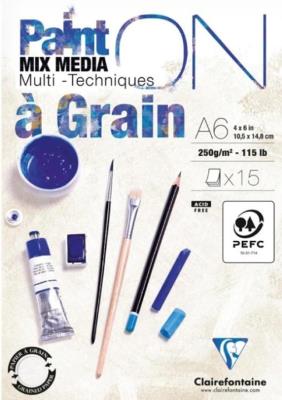 Opakowanie Blok A6 biały fakturowany 250g 15ark