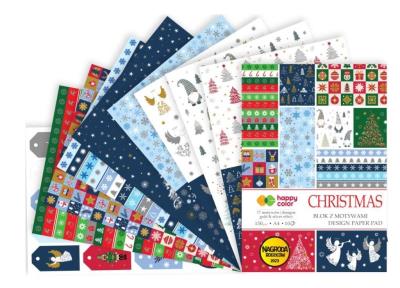 Blok christmas z efektami A4/10K HAPPY COLOR. Wydawca: GDD. SmakLiter.pl Opakowanie Blok christmas z efektami A4/10K HAPPY COLOR