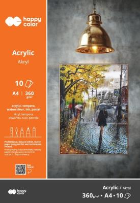 Opakowanie Blok do akrylu Art. A4 360g. 10ark. Happy Color