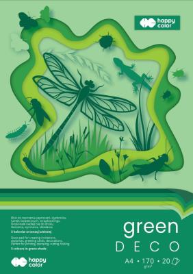 Opakowanie Blok Hobby Deco Green A4/20K 170g HAPPY COLOR
