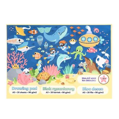 Opakowanie Blok rysunkowy A3/20K 90g Głębiny