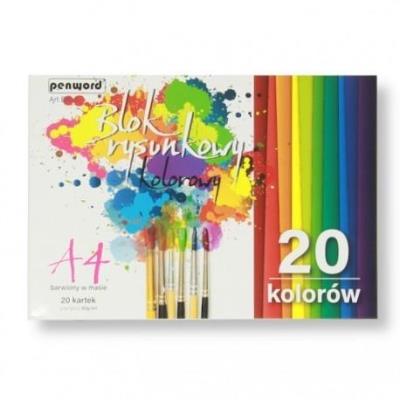 Opakowanie Blok rysunkowy A4 kolor 80g 20 kartek