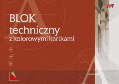 Opakowanie Blok techniczny A3 10k z kolorowymi kartkami pakiet 10 sztuk