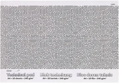 Opakowanie Blok techniczny A4/10K 240g Labirynt