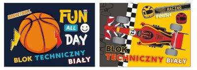 Opakowanie Blok techniczny A4/10K biały chłopiec