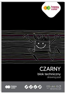 Blok techniczny A4 170g 10 ark czarny HAPPY COLOR. Wydawca: GDD. SmakLiter.pl Opakowanie Blok techniczny A4 170g 10 ark czarny HAPPY COLOR