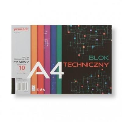 Opakowanie Blok techniczny A4 Premium czarny 180g 10 arkuszy