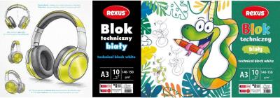 Opakowanie Blok techniczny biały A3/10K mix