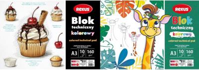 Opakowanie Blok techniczny kolorowy A3/10K mix