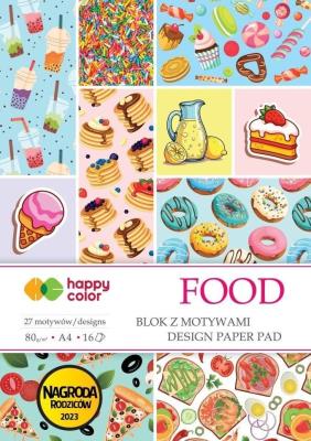 Blok z motywami Food A4 16 ark HAPPY COLOR. Wydawca: GDD. SmakLiter.pl Opakowanie Blok z motywami Food A4 16 ark HAPPY COLOR