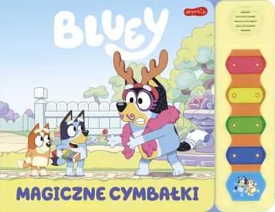 Bluey. Magiczne cymbałki. Książeczka z dźwiękami. Autor:   Praca zbiorowa. SmakLiter.pl Okładka książki Bluey. Magiczne cymbałki. Książeczka z dźwiękami