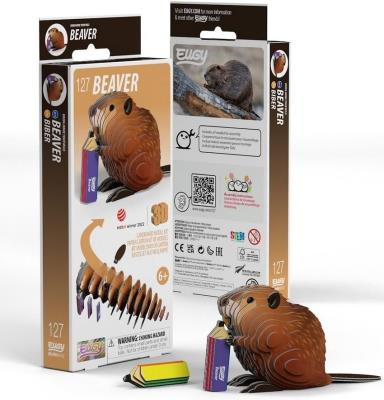 Opakowanie Bóbr Eugy. Eko Układanka 3D