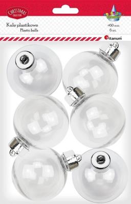 Opakowanie Bombki plastikowe kule 6cm 6szt