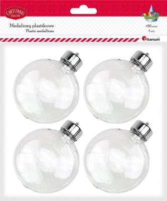 Opakowanie Bombki plastikowe kule 8cm 4szt