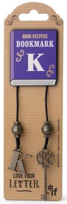 Book Keepers zakładka do książki litera K. Wydawca: IF. SmakLiter.pl Opakowanie Book Keepers zakładka do książki litera K