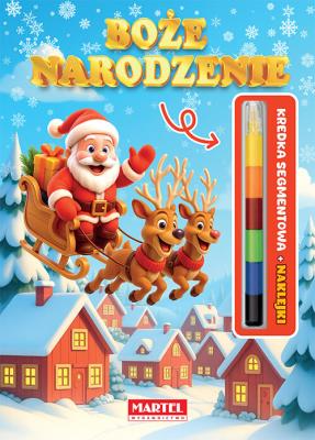 Okładka książki Boże Narodzenie. Kolorowanka z naklejkami (modułowa kredka)