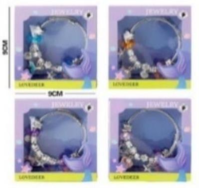 Opakowanie Bransoletka + charmsy 4 rodz 9x9cm