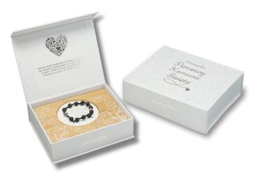 Opakowanie Bransoletka Różaniec Czarna ROZ-002