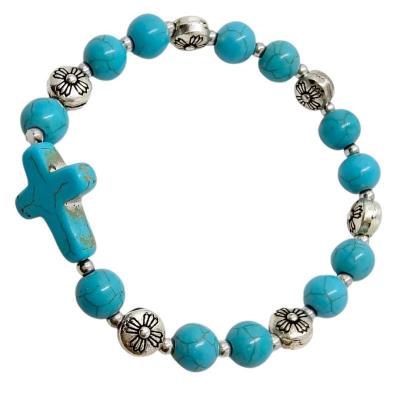 Opakowanie Bransoletka turkus z krzyżykiem